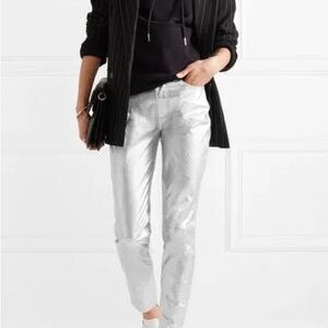 Rag & Bone Silver Faux Leather Jeans - Size 29 EUC
